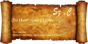 Sziber Cecílián névjegykártya