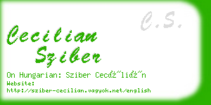 cecilian sziber business card